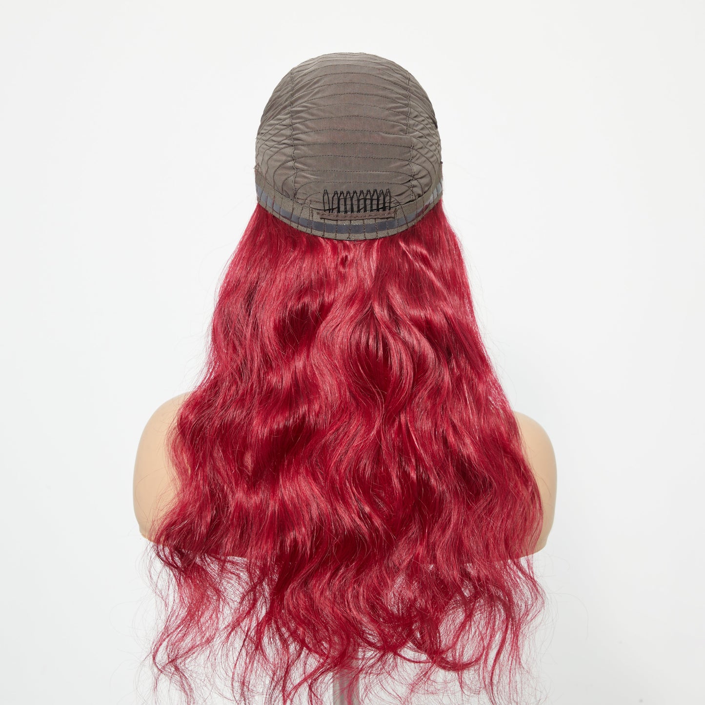 Tedhair 24 Inches 13"x4" Body Wavy Wear & Go Glueless #99j Lace Frontal Wig-100% Human Hair