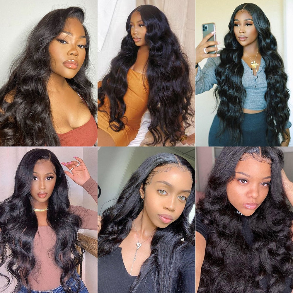 Body Wave Lace Front Wig 30 Inch Human Hair for Black Women Pre Plucked With Baby Hair Brazilian Remy 13x4 Hd Lace Frontal Wigs