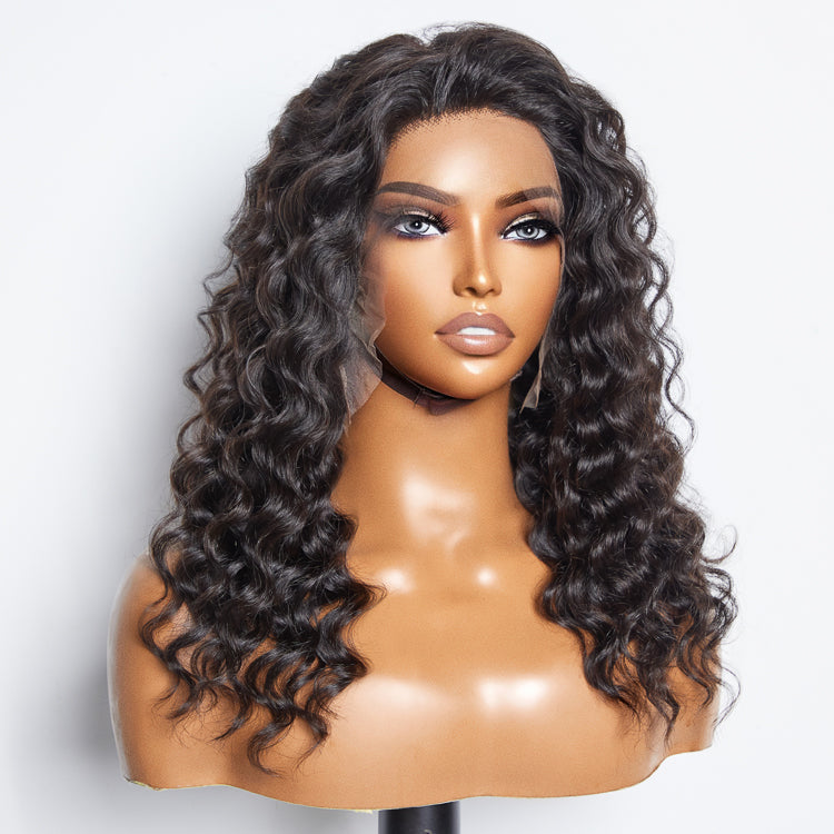 TedHair Glueless 3D Cap Pre-bleached Loose Deep 13x4 Transparent Lace Front Wig 150% Density