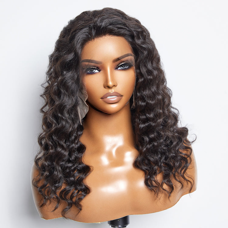 TedHair Glueless 3D Cap Pre-bleached Loose Deep 13x4 Transparent Lace Front Wig 150% Density