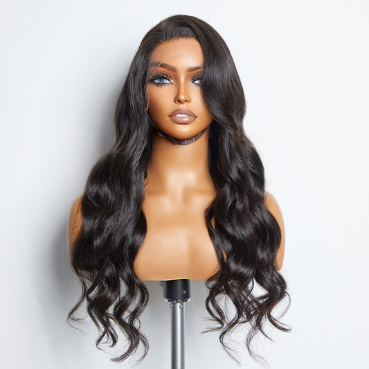 TedHair Glueless 3D Cap Pre-bleached Body Wave 13x4 Transparent Lace Front Wig 150% Density