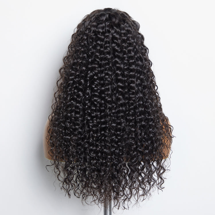 TedHair 13x6 Glueless 3D Cap Pre-bleached Water Wave Transparent Lace Front Wig 150% Density