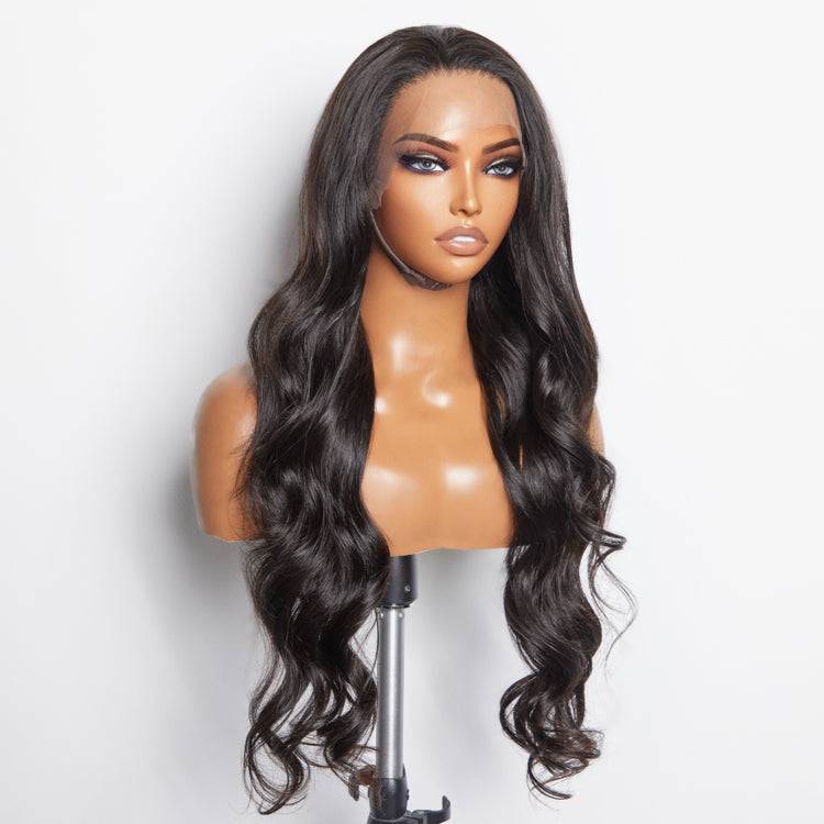 TedHair 13x6 Glueless 3D Cap Pre-bleached Body Wave Transparent Lace Front Wig 150% Density