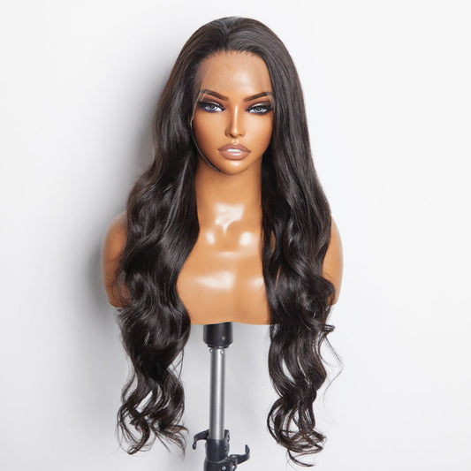 TedHair 13x6 Glueless 3D Cap Pre-bleached Body Wave Transparent Lace Front Wig 150% Density