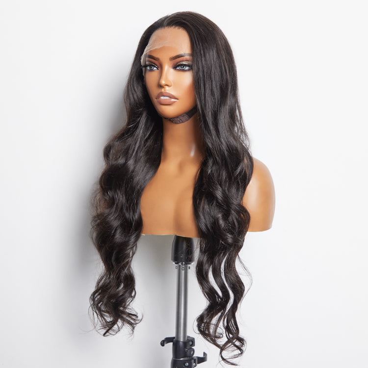 TedHair 13x6 Glueless 3D Cap Pre-bleached Body Wave Transparent Lace Front Wig 150% Density