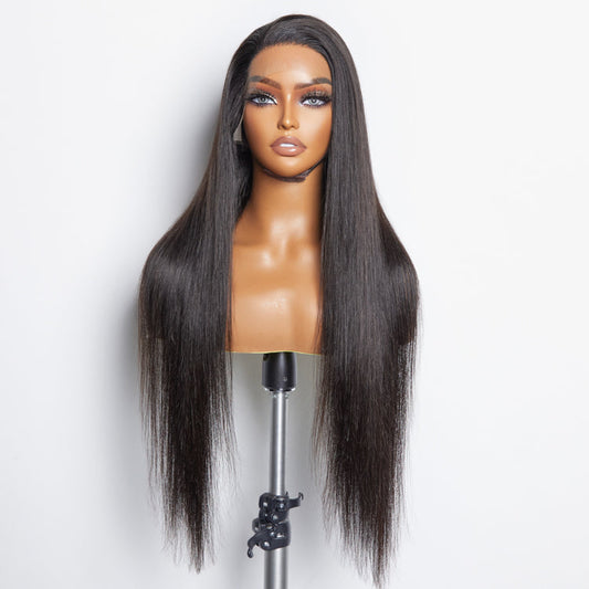 TedHair 13x6 Glueless 3D Cap Pre-bleached Straight Transparent Lace Front Wig 150% Density