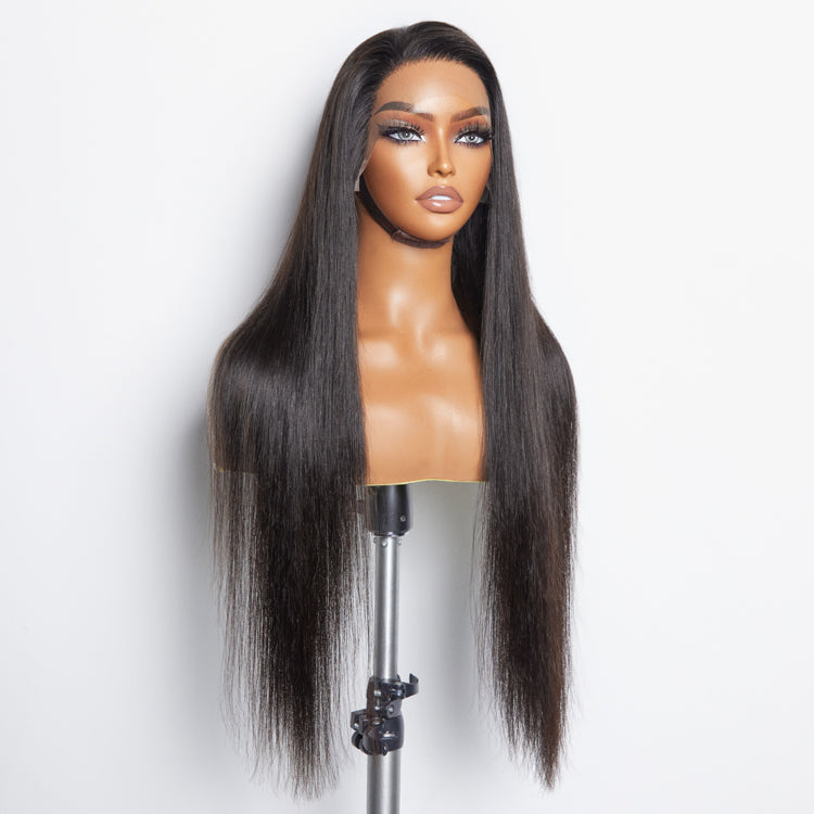 TedHair 13x6 Glueless 3D Cap Pre-bleached Straight Transparent Lace Front Wig 150% Density