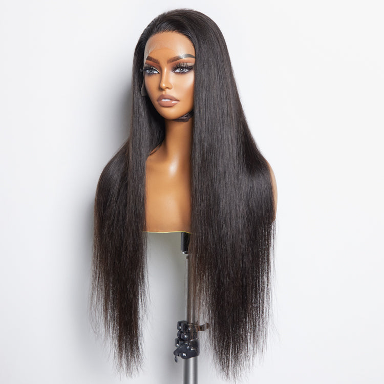 TedHair 13x6 Glueless 3D Cap Pre-bleached Straight Transparent Lace Front Wig 150% Density
