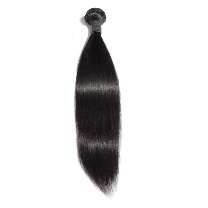 TedHair 10-30 Inch Straight Virgin Indian Hair #1B Natural Black