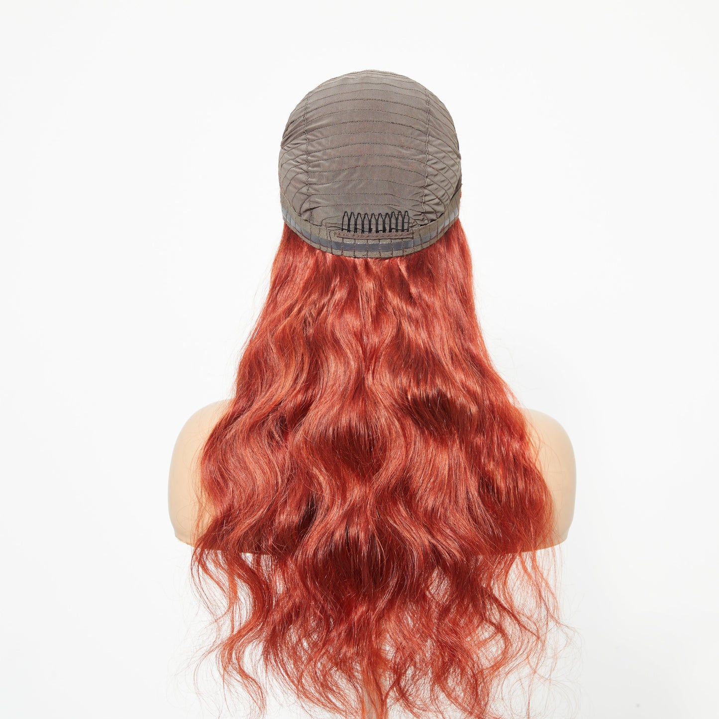 Tedhair 24 Inches 13"x4" Body Wavy Wear & Go Glueless #Redbrown Lace Frontal Wig-100% Human Hair