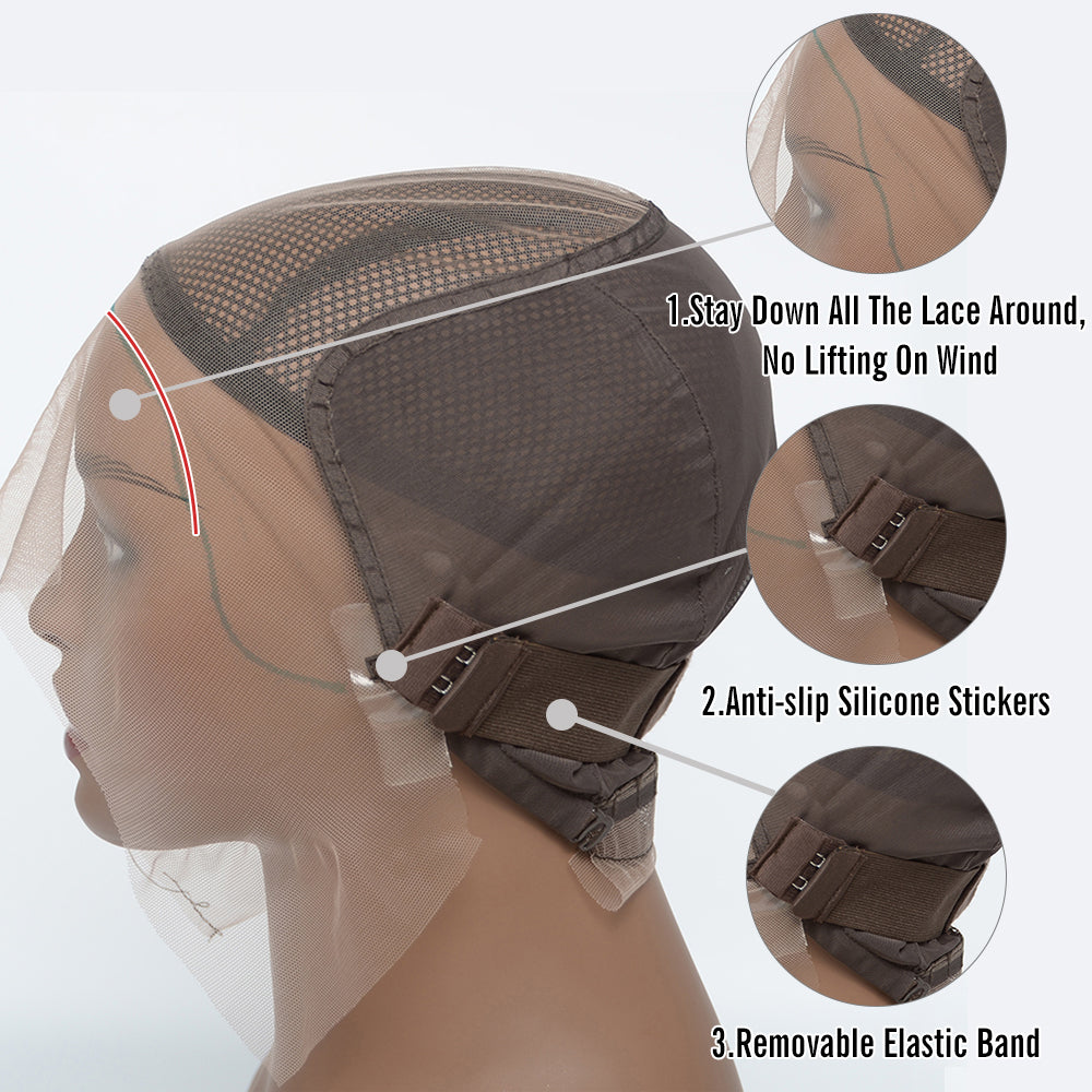 TedHair 13x6 Glueless 3D Cap Pre-bleached Straight Transparent Lace Front Wig 150% Density