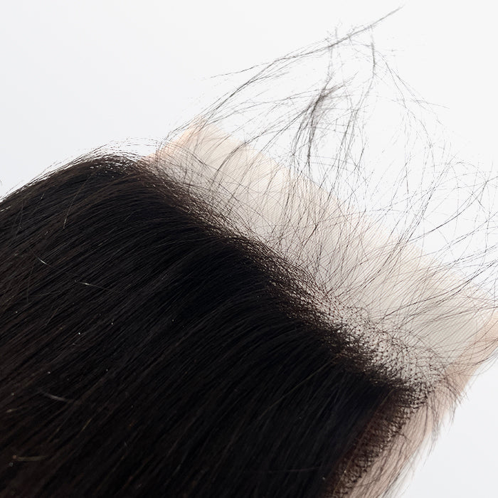 TedHair 12-20 Inch 5" x 5" Straight Free Parted Lace Closure #1B Natural Black