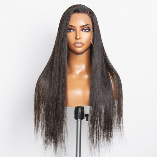 TedHair Glueless 3D Cap Pre-bleached Straight 13x4 Transparent Lace Front Wig 150% Density