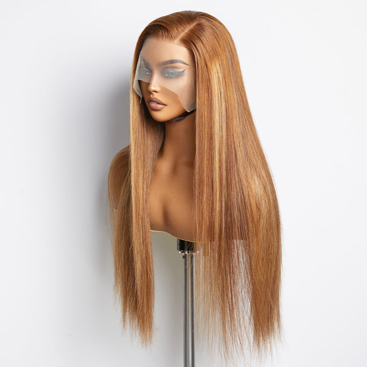 Tedhair 18-24 Inch Pre-Plucked 13"x4" Lace Front Straight Wig Free Part 150% Density-100% Human Hair