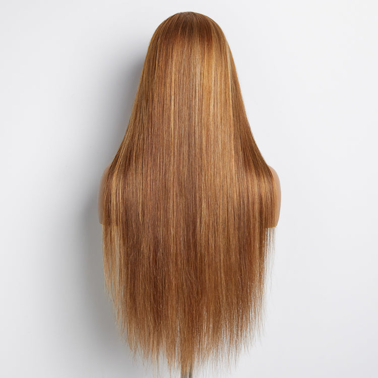 Tedhair 18-24 Inch Pre-Plucked 13"x4" Lace Front Straight Wig Free Part 150% Density-100% Human Hair
