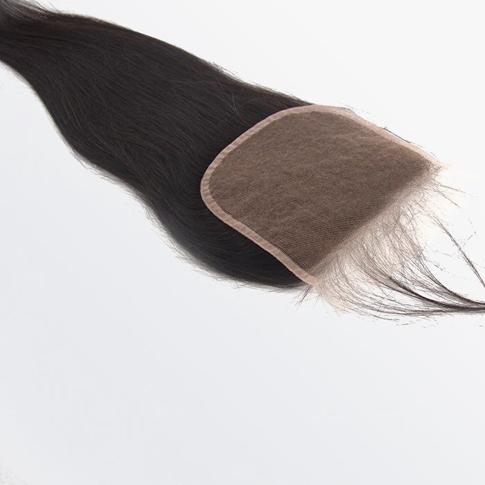 TedHair 12-20 Inch 5" x 5" Straight Free Parted Lace Closure #1B Natural Black