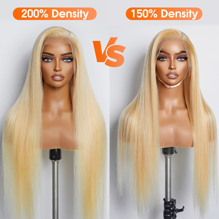 Tedhair 16-30 Inch Pre-Plucked 13"x4" #613 Straight Lace Frontal Wig 150% Density