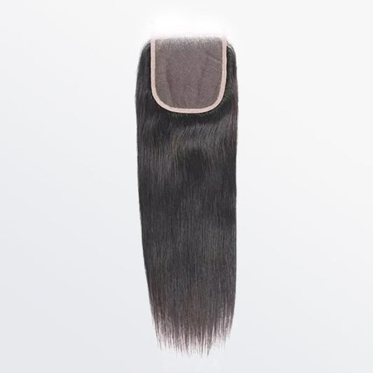 TedHair 14-20 Inch 5" x 5" HD Straight Free Parted Lace Closure #1B Natural Black