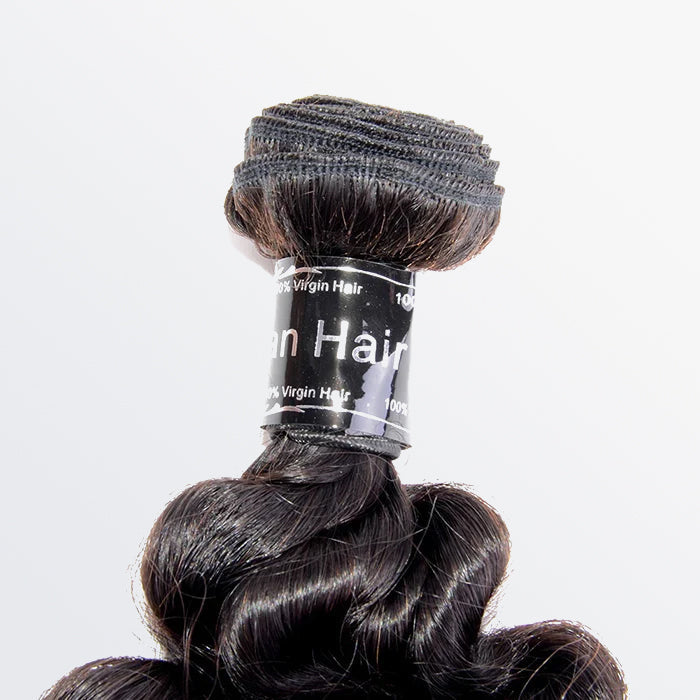 TedHair 12-26 Inch Loose Curly Virgin Brazilian Hair #1B Natural Black