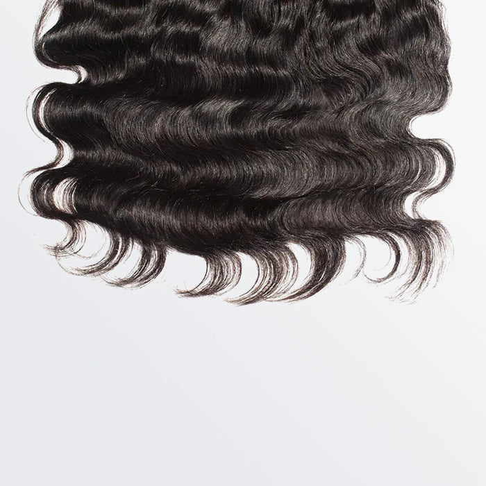 TedHair 14-20 Inch 13" x 4" Body Wavy Free Parted Frontal #1B Natural Black