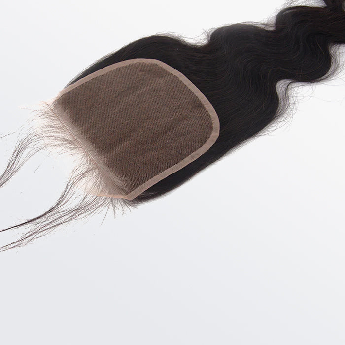 TedHair 12-20 Inch 5" x 5" Body Wavy Free Parted Lace Closure #1B Natural Black