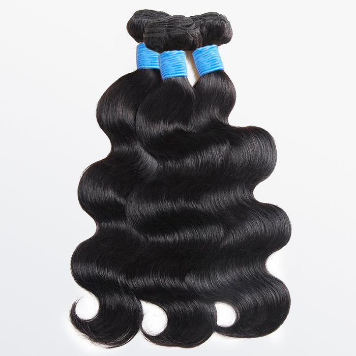 TedHair 10-40 Inch Body Wavy Virgin Brazilian Hair #1B Natural Black