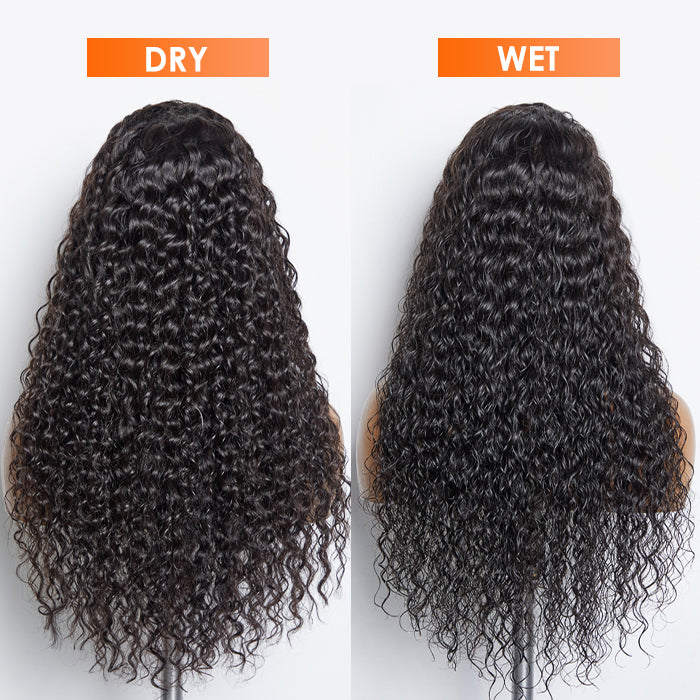 TedHair Glueless 3D Cap Pre-bleached Water Wave 13x4 Transparent Lace Front Wig 150% Density