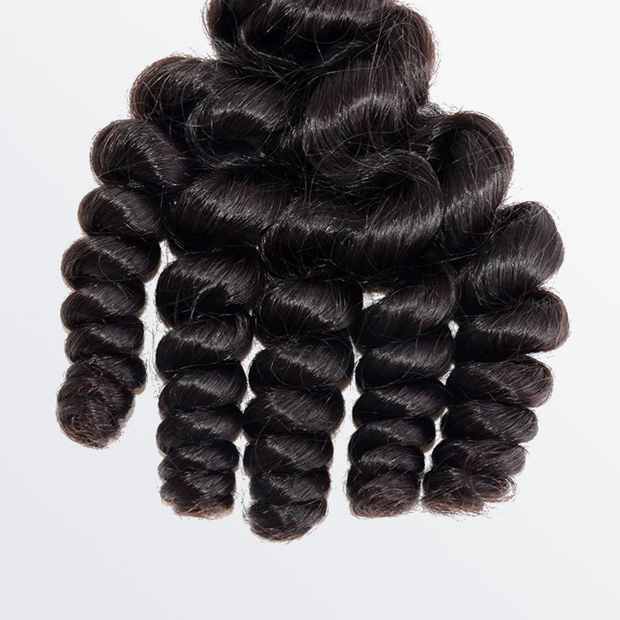 TedHair 12-26 Inch Loose Curly Virgin Brazilian Hair #1B Natural Black
