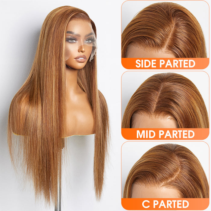 Tedhair 18-24 Inch Pre-Plucked 13"x4" Lace Front Straight Wig Free Part 150% Density-100% Human Hair