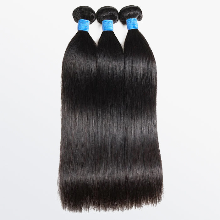 TedHair 10-40 Inch Straight Virgin Brazilian Hair #1B Natural Black