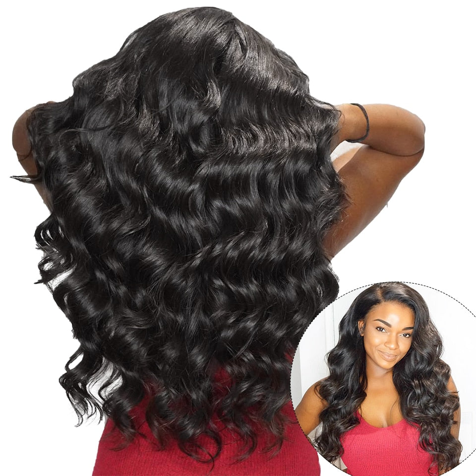 Allove HD Lace Frontal Wig 30 inch Body Wave Lace Front Wig Transparent Lace Front Human Hair Wigs For Women Brazilian Hair Wigs