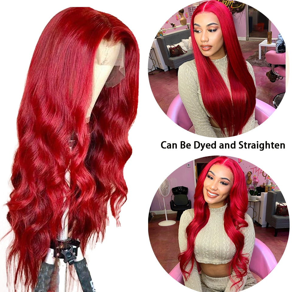 Allove HD Lace Frontal Wig 30 inch Body Wave Lace Front Wig Transparent Lace Front Human Hair Wigs For Women Brazilian Hair Wigs