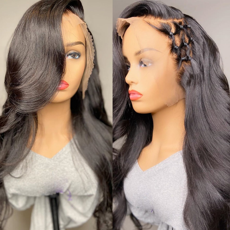 Body Wave Lace Front Wig 30 Inch Human Hair for Black Women Pre Plucked With Baby Hair Brazilian Remy 13x4 Hd Lace Frontal Wigs