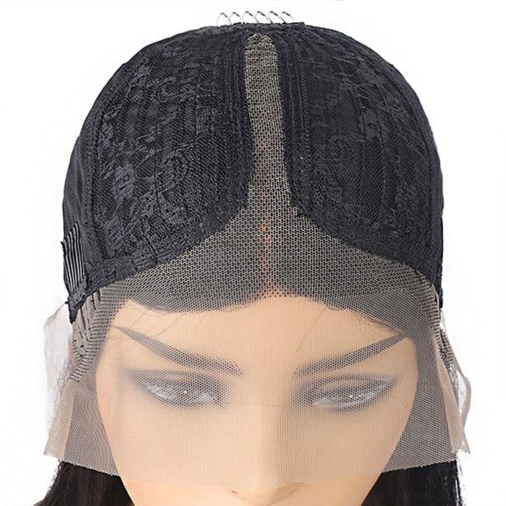 Puromi 13x1 6x1 Middle Part Lace Wigs Brazilian Non-Remy Straight Human Hair Wigs T Lace Part Wig 10-28 Inch Pre Plucked