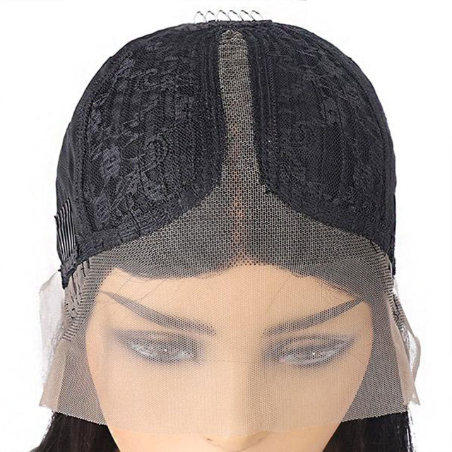 Puromi 13x1 6x1 Middle Part Lace Wigs Brazilian Non-Remy Straight Human Hair Wigs T Lace Part Wig 10-28 Inch Pre Plucked