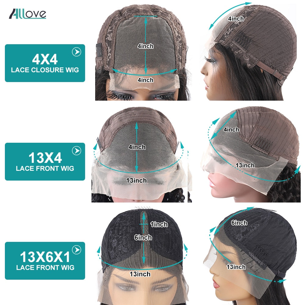 Allove HD Lace Frontal Wig 30 inch Body Wave Lace Front Wig Transparent Lace Front Human Hair Wigs For Women Brazilian Hair Wigs