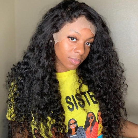 Hd Full Lace Frontal Curly Human Hair Wig 30 Inch 13x4 Lace Front Human Hair For Black Women Brazilian Bob Water Deep Wave Wigs