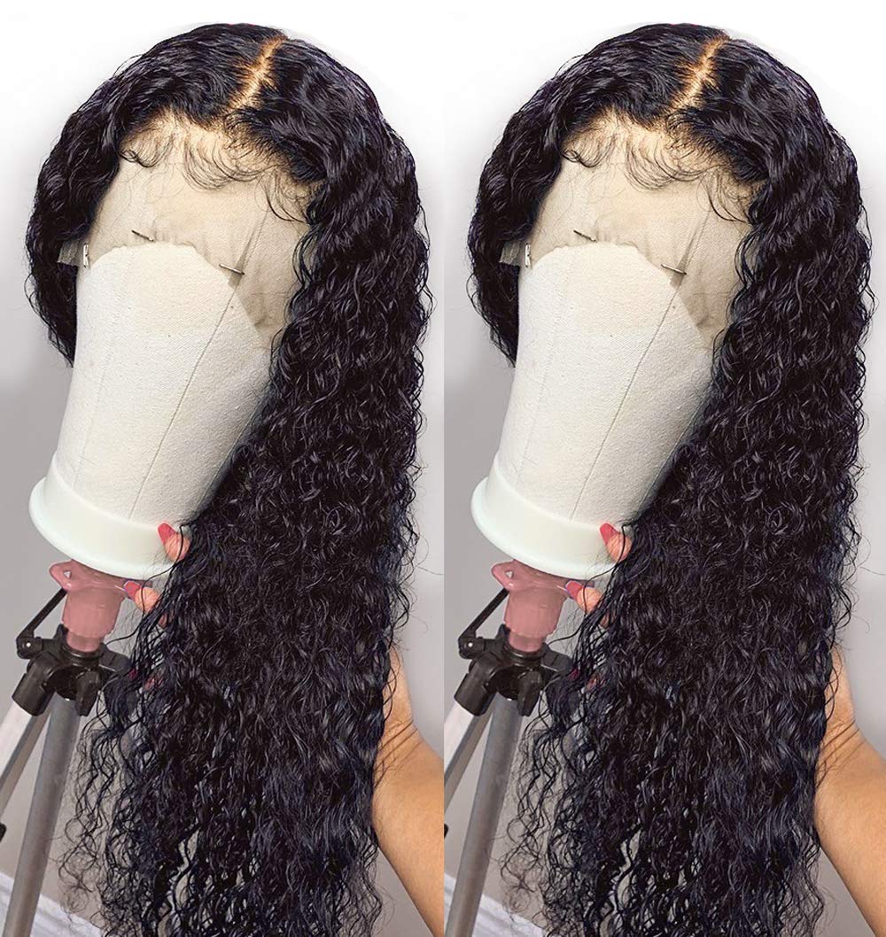Hd Full Lace Frontal Curly Human Hair Wig 30 Inch 13x4 Lace Front Human Hair For Black Women Brazilian Bob Water Deep Wave Wigs